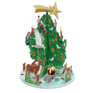 3D Adventskalender Weihnachtsbaum mit Wintertieren