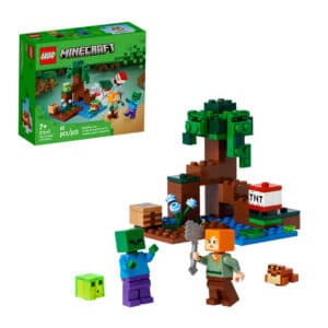 LEGO-Minecraft-Baustein-Set-21240-Das-Sumpfabenteuer