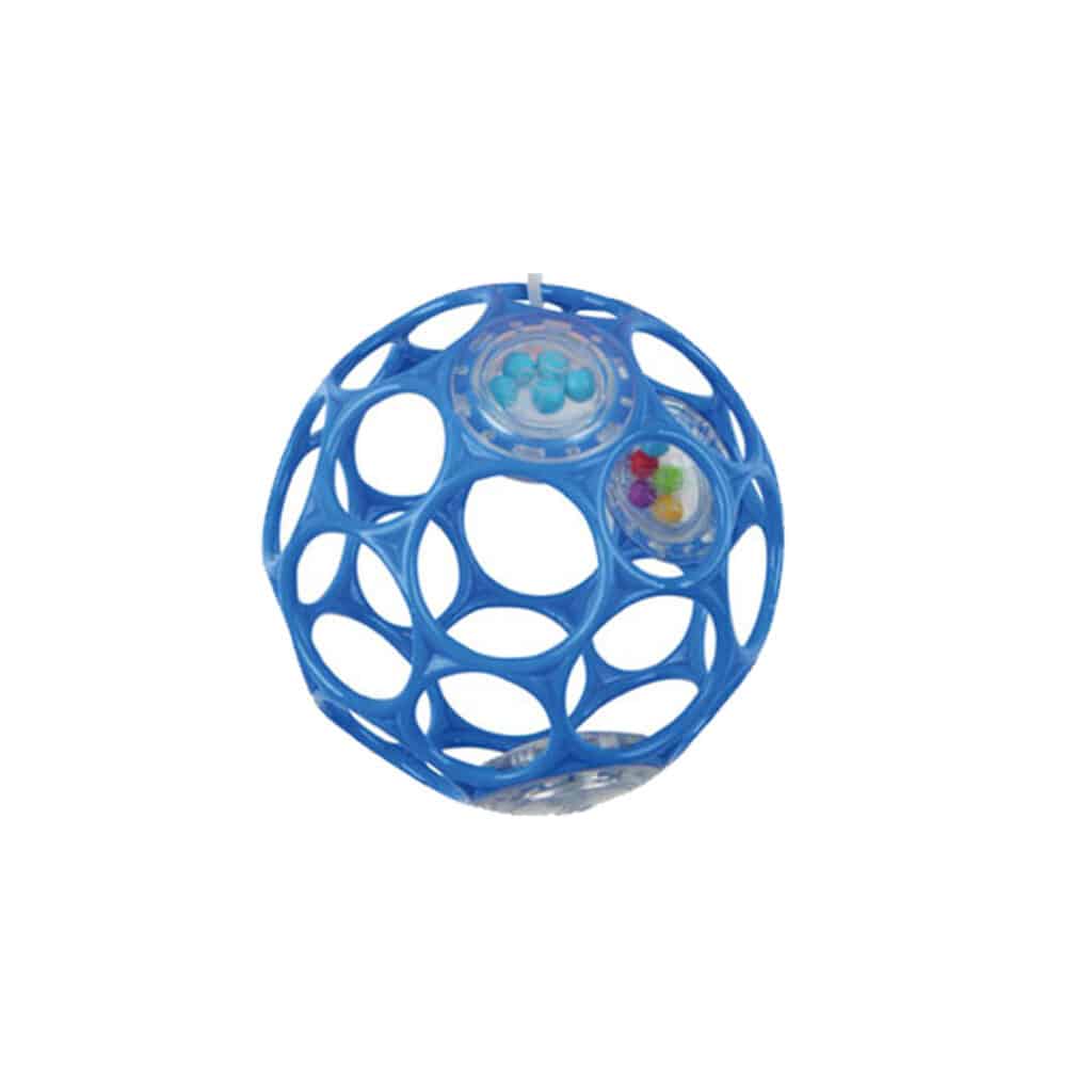 Babyspielzeug Greifling O-Ball Rattle mit Rassel, Blau