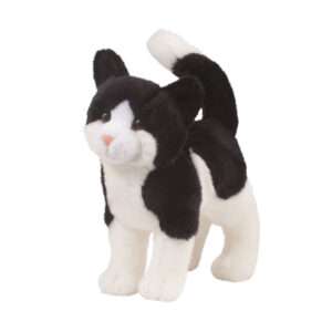 Douglas-Cuddle-Toys-Katze-stehend-schwarz-weiss-superweich