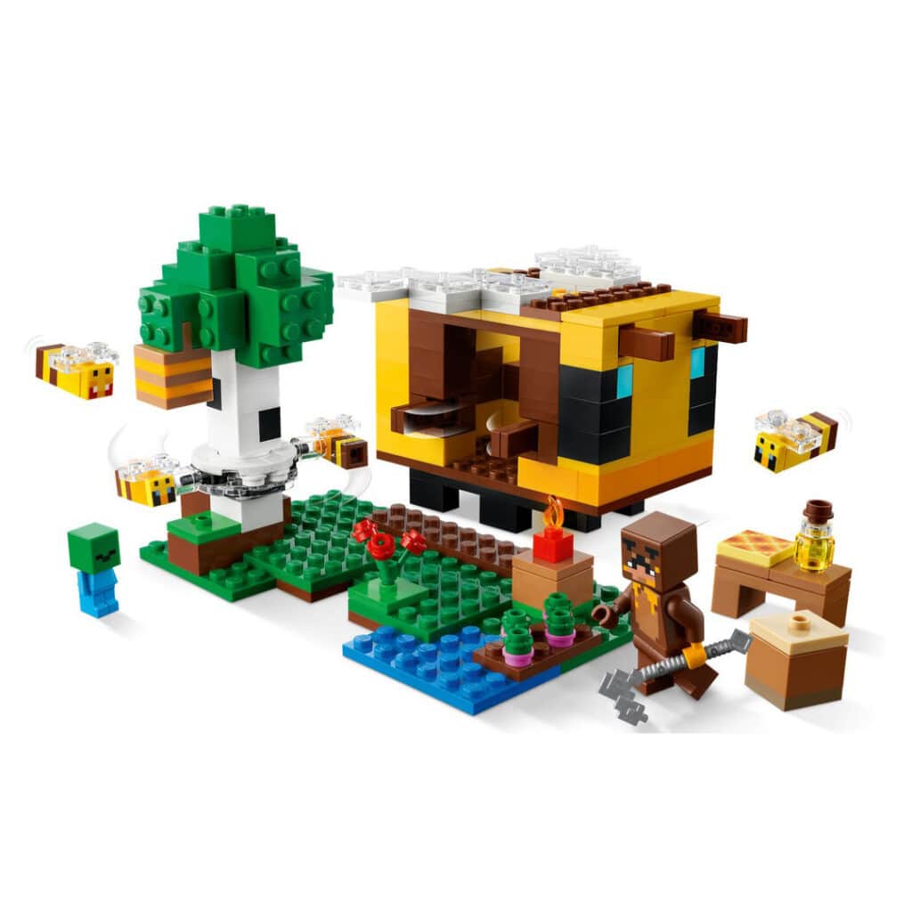 LEGO-Minecraft-Baustein-Set-21241-Das-Bienenhaeuschen-01