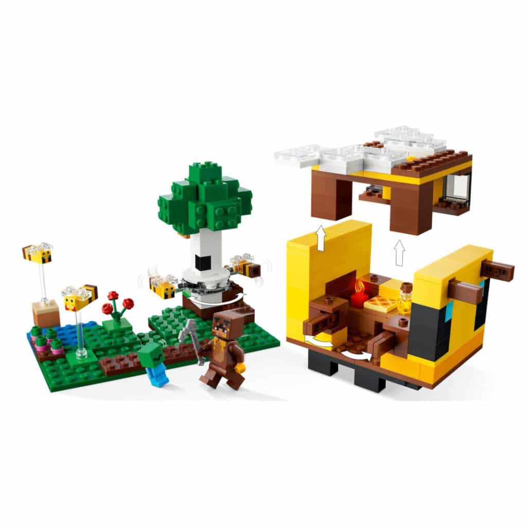 LEGO-Minecraft-Baustein-Set-21241-Das-Bienenhaeuschen-02