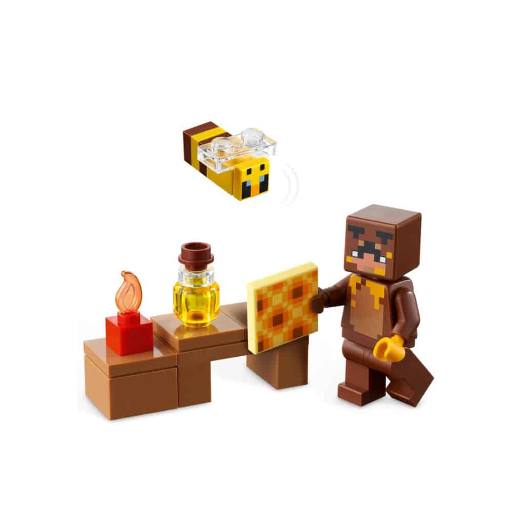 LEGO-Minecraft-Baustein-Set-21241-Das-Bienenhaeuschen-04