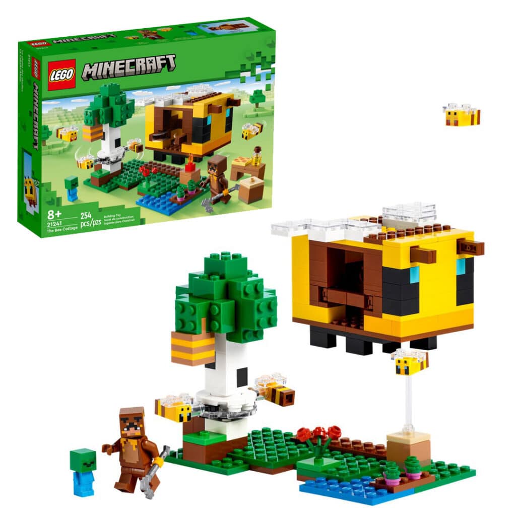 LEGO-Minecraft-Baustein-Set-21241-Das-Bienenhaeuschen