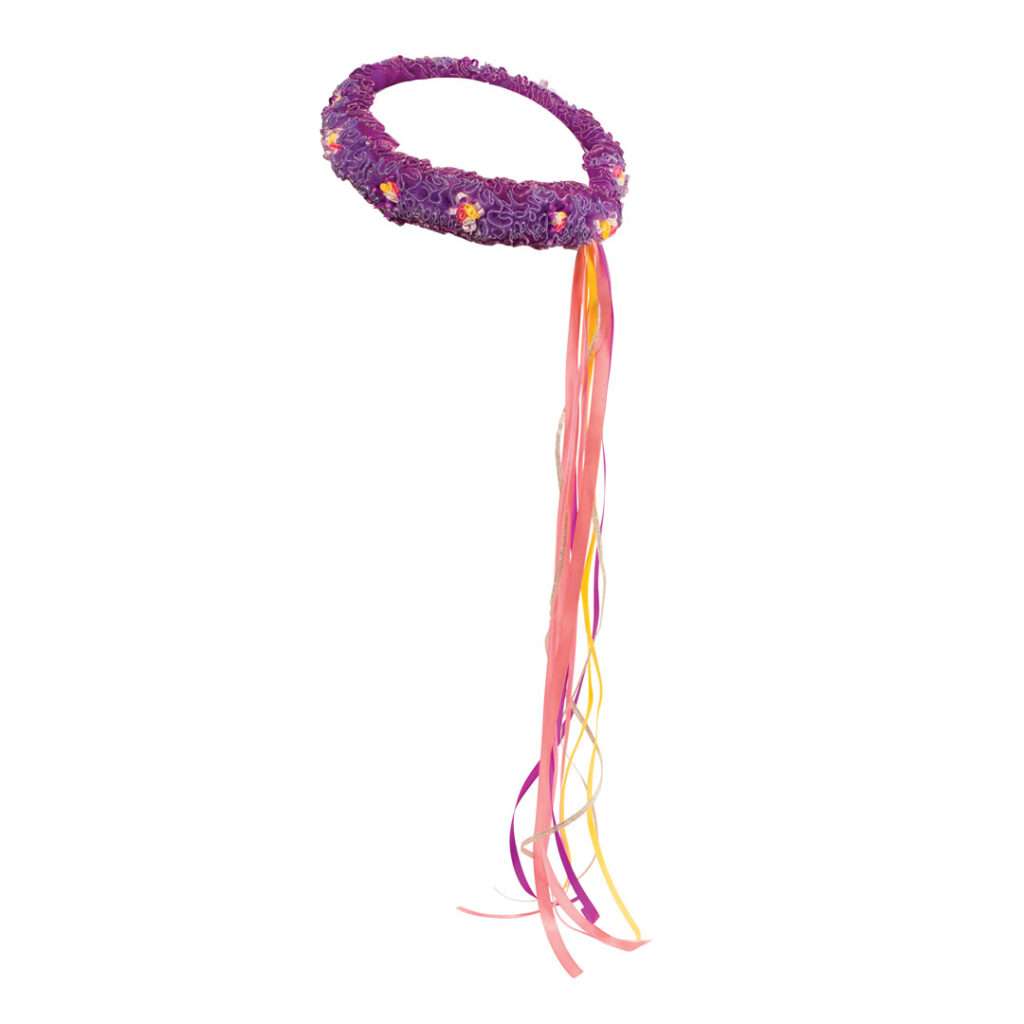 Noapoa-Dreamy-Dress-Ups-Kostuem-Blumenkranz-Haarband-mit-Glitzer-Lila-Flower-Wrap-Purple-50391