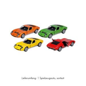 Goki-Spielzeugauto-Lamborghini-Miura-P400-SV-1971-aus-Spritzguss-mit-Rueckzugsmotor