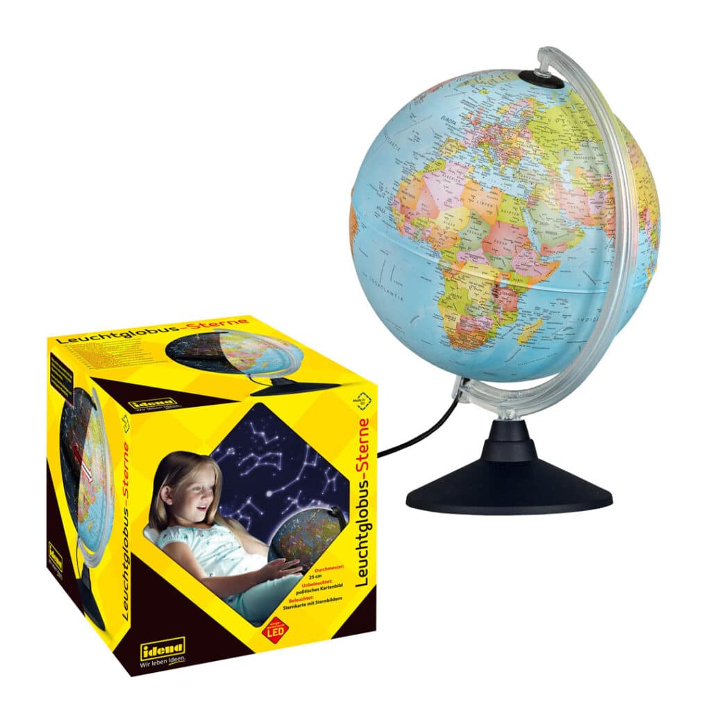 Leucht-Globus-mit-Weltkarte-und-Sternenbildern