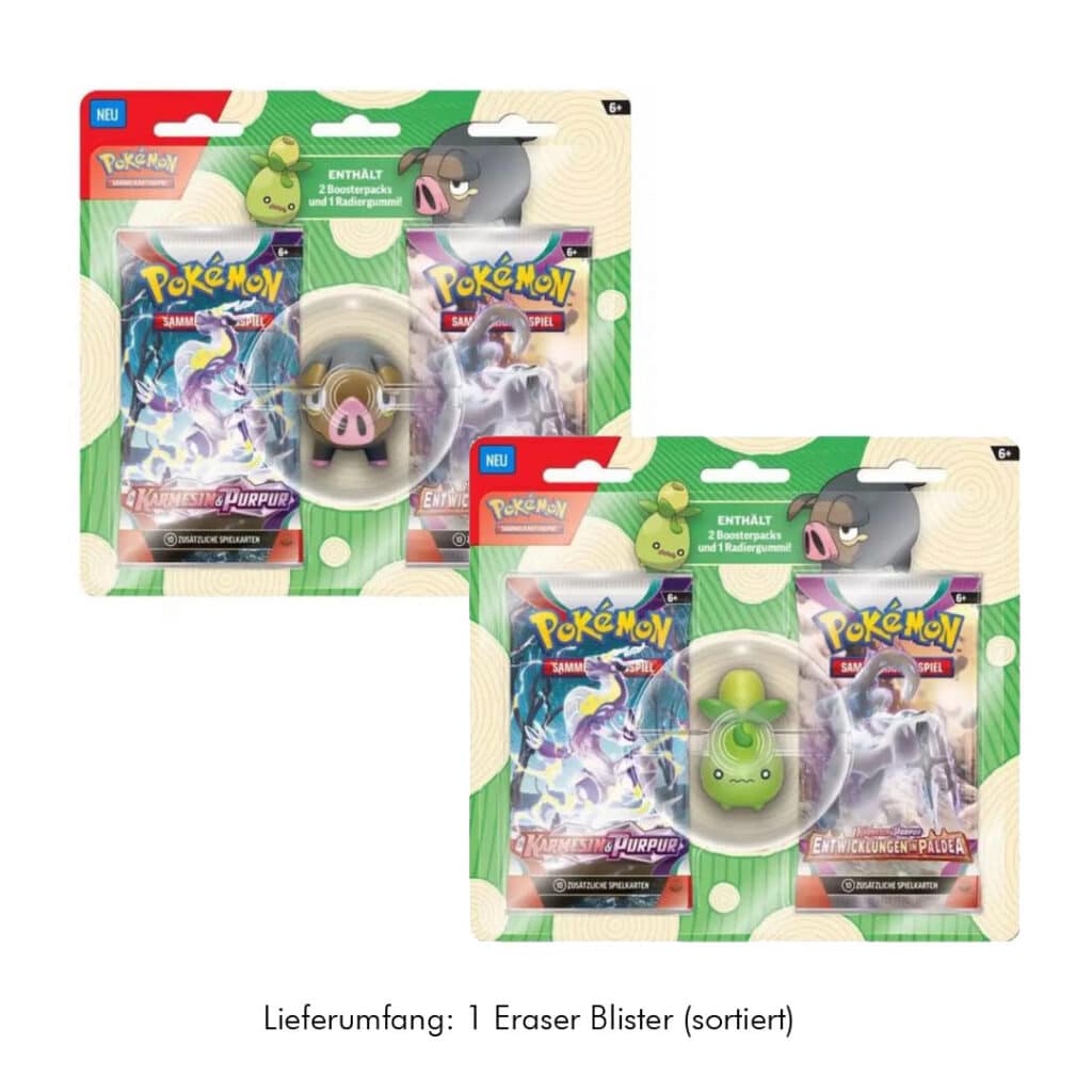 Pokemon-Sammelkarten-Back-to-School-Eraser-Blister-Radiergummi-und-Boosterpacks