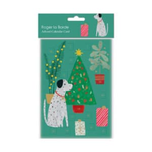 Roger-la-Borde-Adventskalender-Weihnachtskarte-mit-Glitzer-Hund-Dalmatiner-ACC095