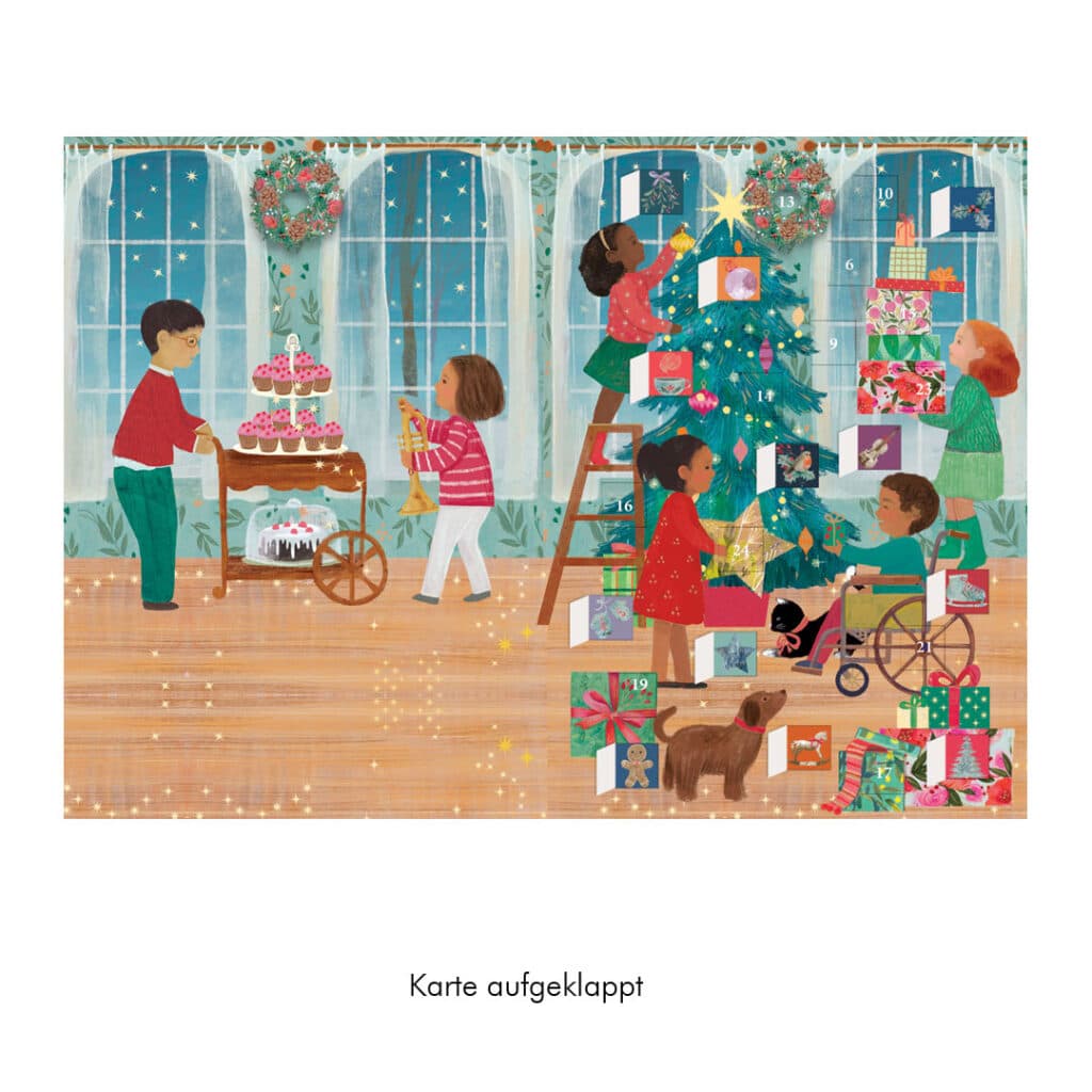 Roger-la-Borde-Adventskalender-Weihnachtskarte-mit-Glitzer-Weihnachtsfeier-ACC099-02