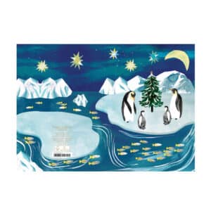 Roger-la-Borde-Weihnachtskarte-Doppelklappkarte-Pinguin-Familie-GCX1042