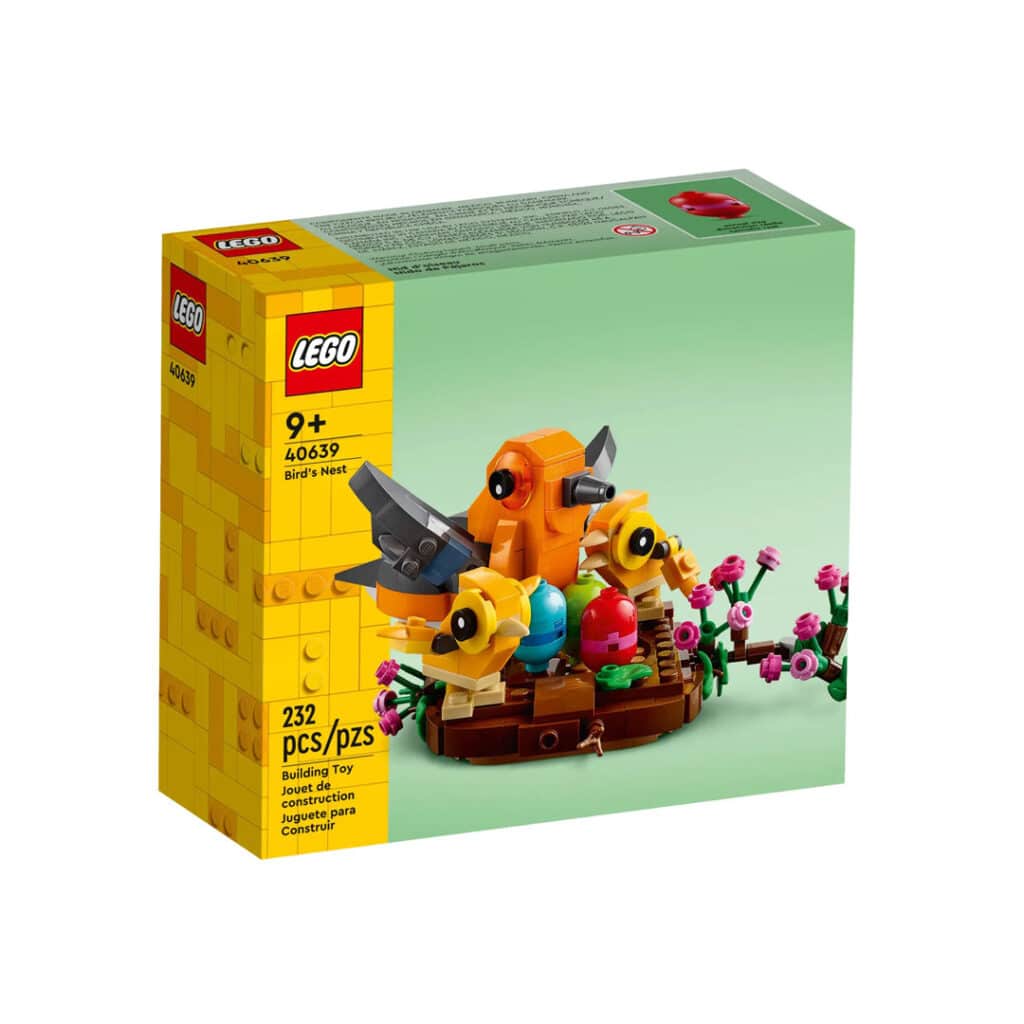 LEGO-40639-Osterdekoration-Ausstellungsstueck-Vogelnest-mit-Voegeln-und-Blumen-02
