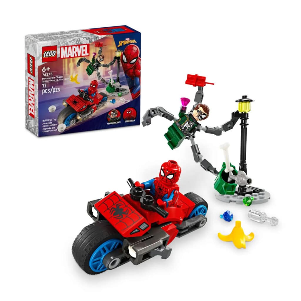 LEGO-Marvel-76275-Motorrad-Verfolgungsjagd-Spider-Man-vs-Doc-Ock