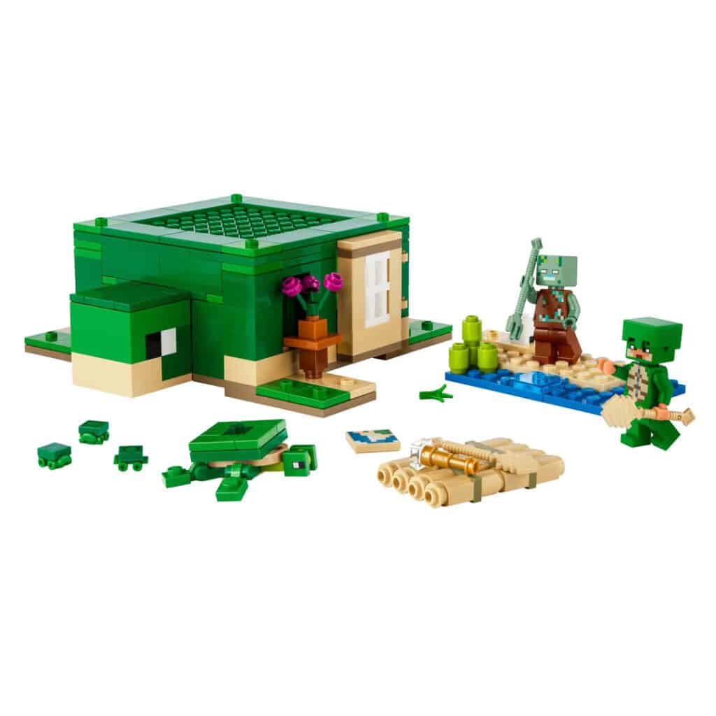 LEGO-Minecraft-Baustein-Set-21254-Das-Schildkroetenstrandhaus-01