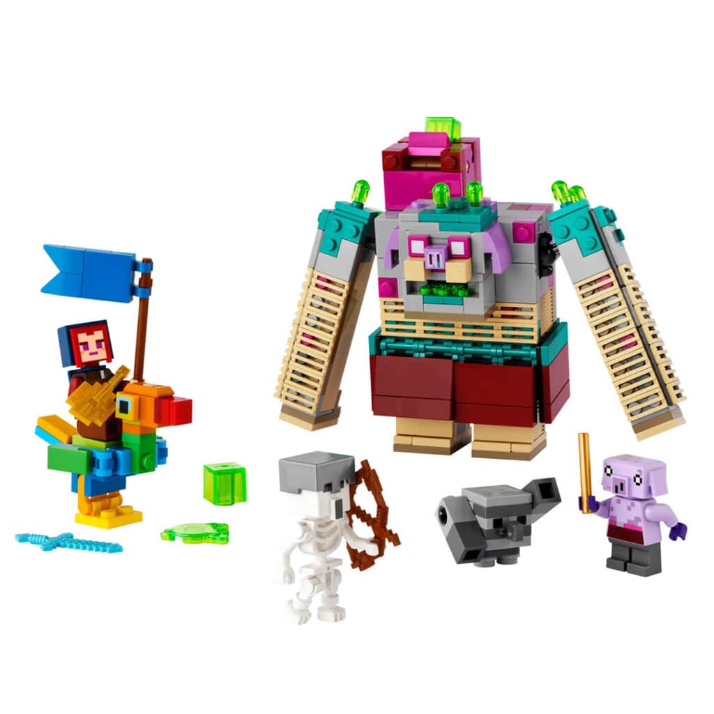 LEGO-Minecraft-Baustein-Set-21257-Showdown-mit-dem-Verschlinger-01