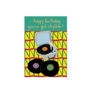 Roger-la-Borde-Karte-Glueckwunschkarte-Geburtstagskarte-Doppelklappkarte-Happy-Birthday-Vinyl-Beats-You-got-rhythm